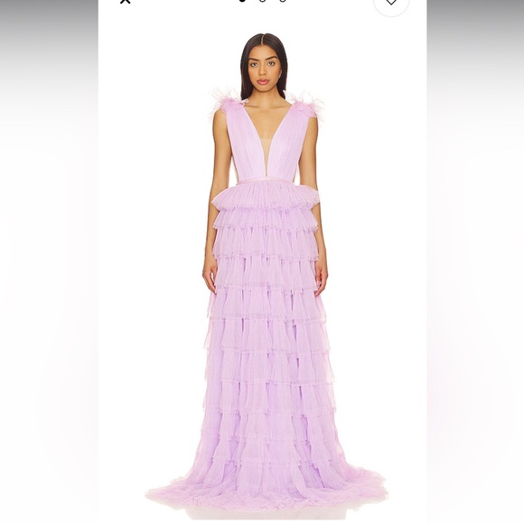 SAU LEE Sabrina Gown in Lavender - Picture 1 of 16